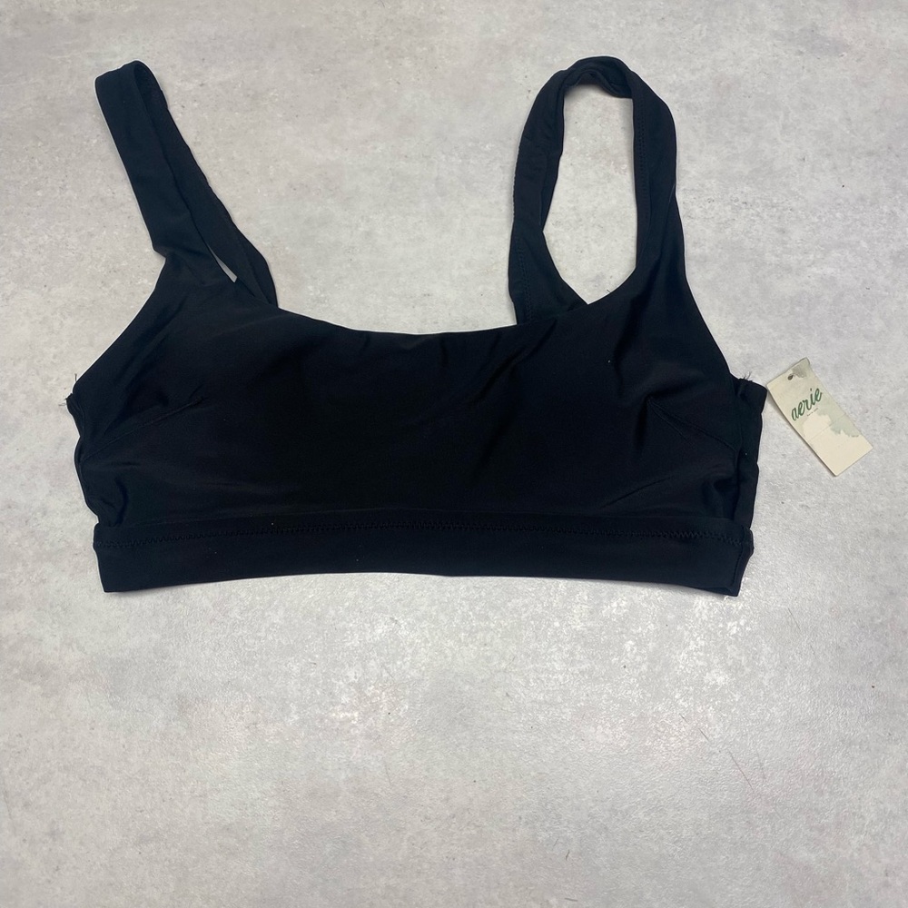 Aerie Black Scoop Bikini Top Size Medium